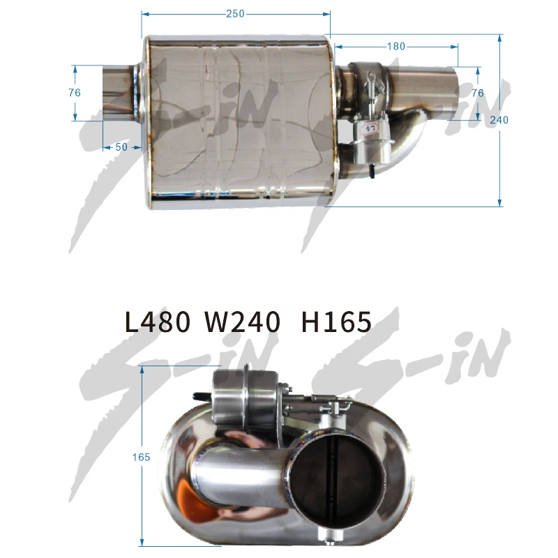 Глушитель двойной глушитель вакуумный насос выхлоп глушитель клапана 51 мм 63 мм 76 мм 1 вход 2 выхода выхлопа