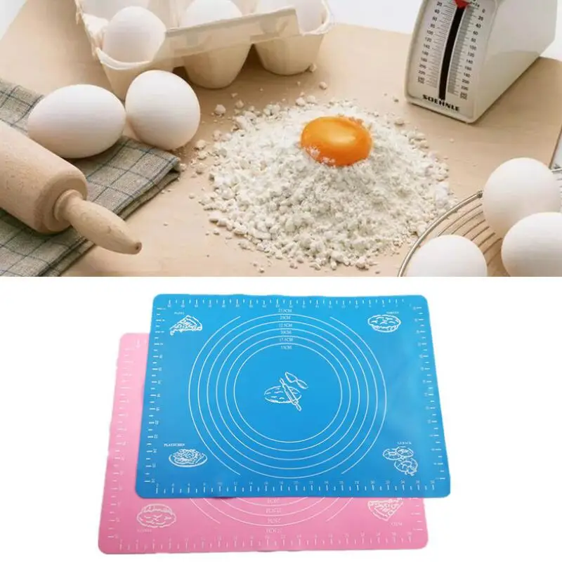 

Silicone Baking Mat Thickening Flour Rolling Scale Mat Kneading Dough Pad Baking Pastry Rolling Mat Bakeware Liners LX8023