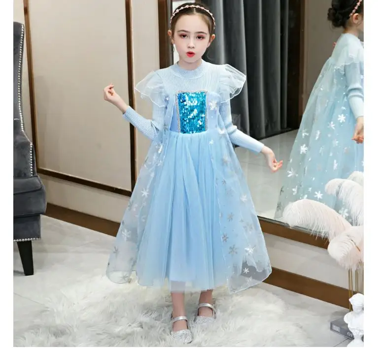 Платье принцессы для девочек, газовое платье суперфеи, модное платье для девочек