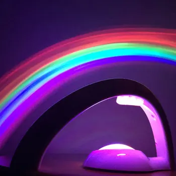 

LED Colorful Rainbow Lamp Romantic Magic Rainbow Projection Night Light 2 Modes Children Baby Sleeping Lights Christmas Gifts