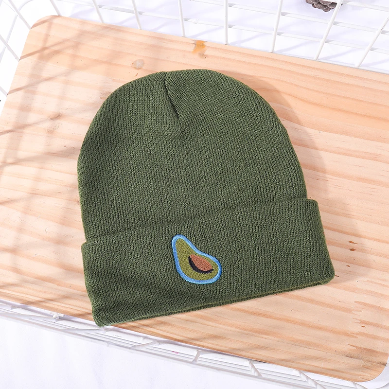 Шапка авокадо осенне-зимняя вязаная теплая шапка в стиле хип-хоп шерстяная шапка для мужчин