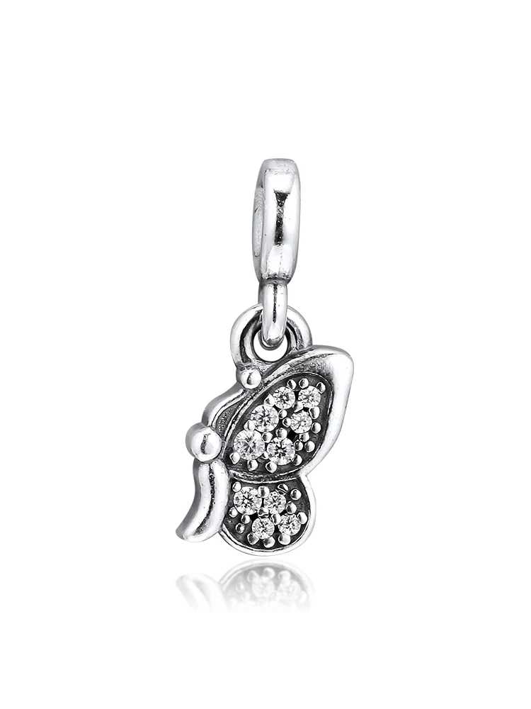 DIY подходит для браслетов Pandora талисманы 925 пробы-серебро-ювелирные изделия бусины с надписью Me My Butterfly