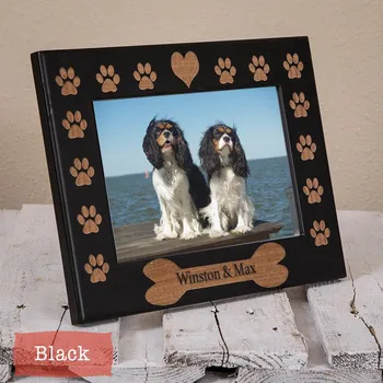

Pet dog Picture frames with Dog Bone and Dog Name, custom engraved cat photo Frame, Gift for pet Owner, unique Christmas gifts