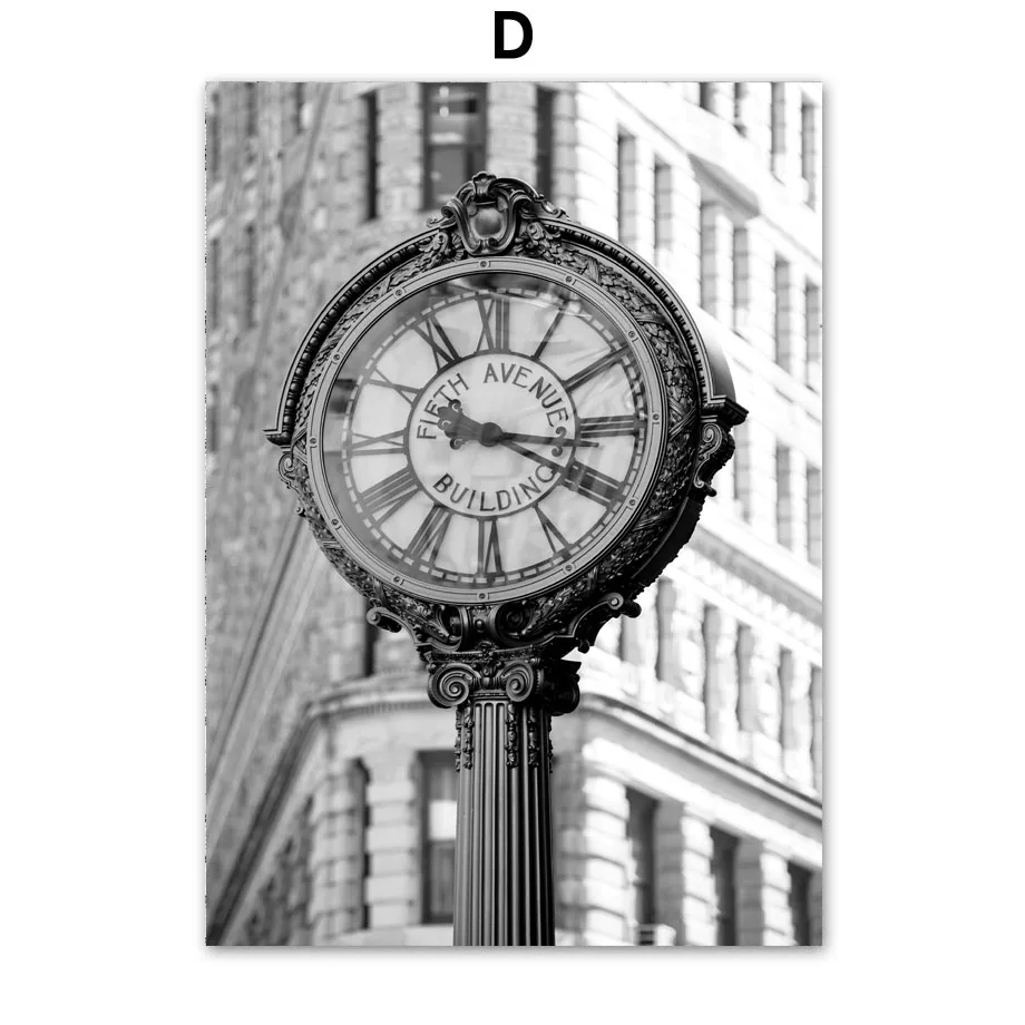 New-York-City-Building-Bridge-Broadway-Clock-Nordic-Vintage-Poster-Wall-Art-Print-Canvas-Painting-Decor (6)