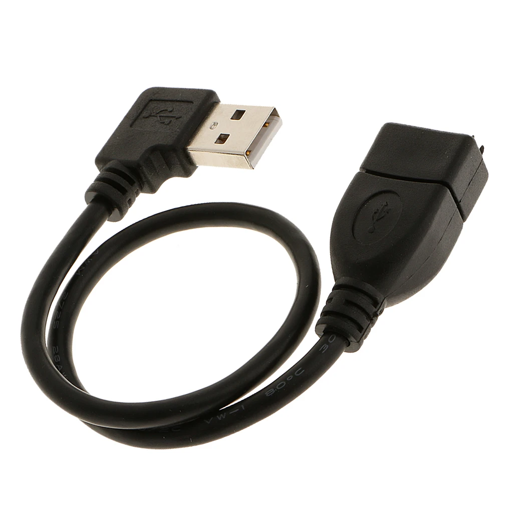 20 см USB Угловой удлинитель адаптер с конвертером кабель для ПК ноутбука