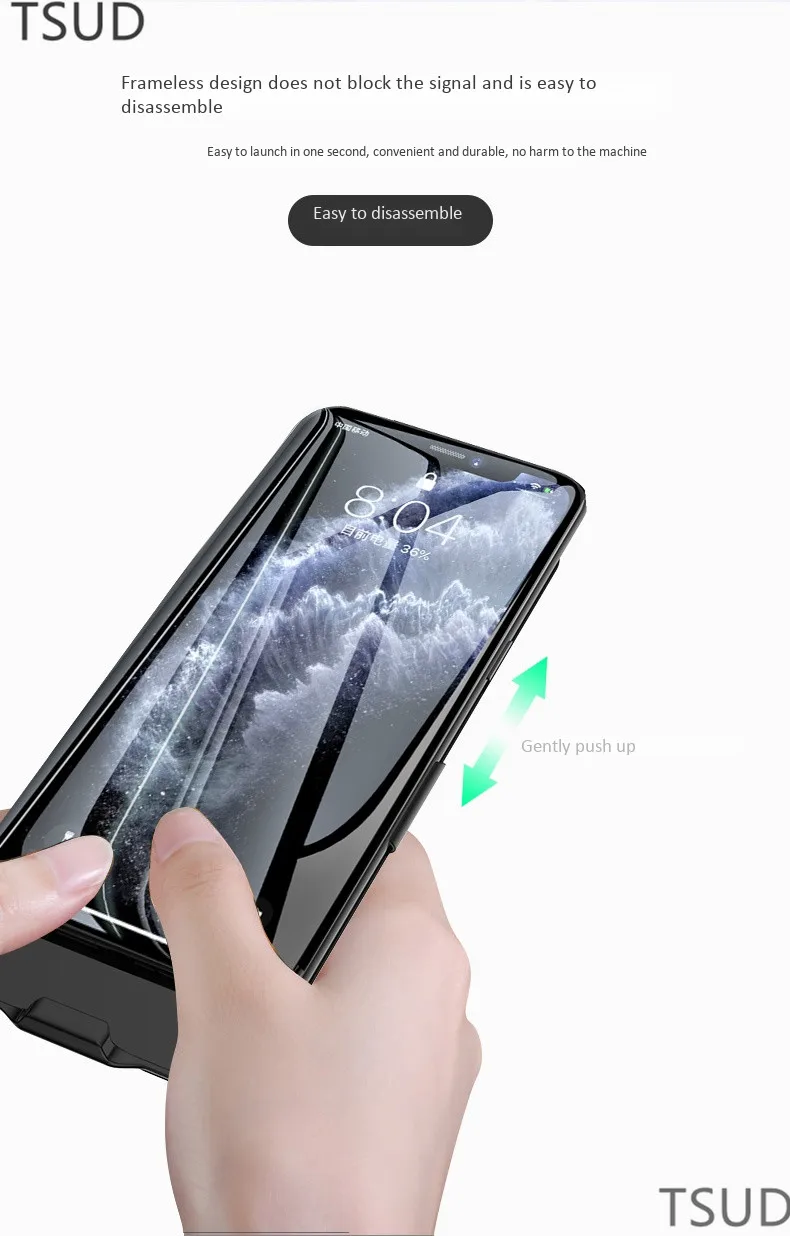 6800 мАч Высокая емкость батарея зарядное устройство чехол для iphone 11 Pro Max внешний портативный держатель подставка зарядная крышка для iphone 11