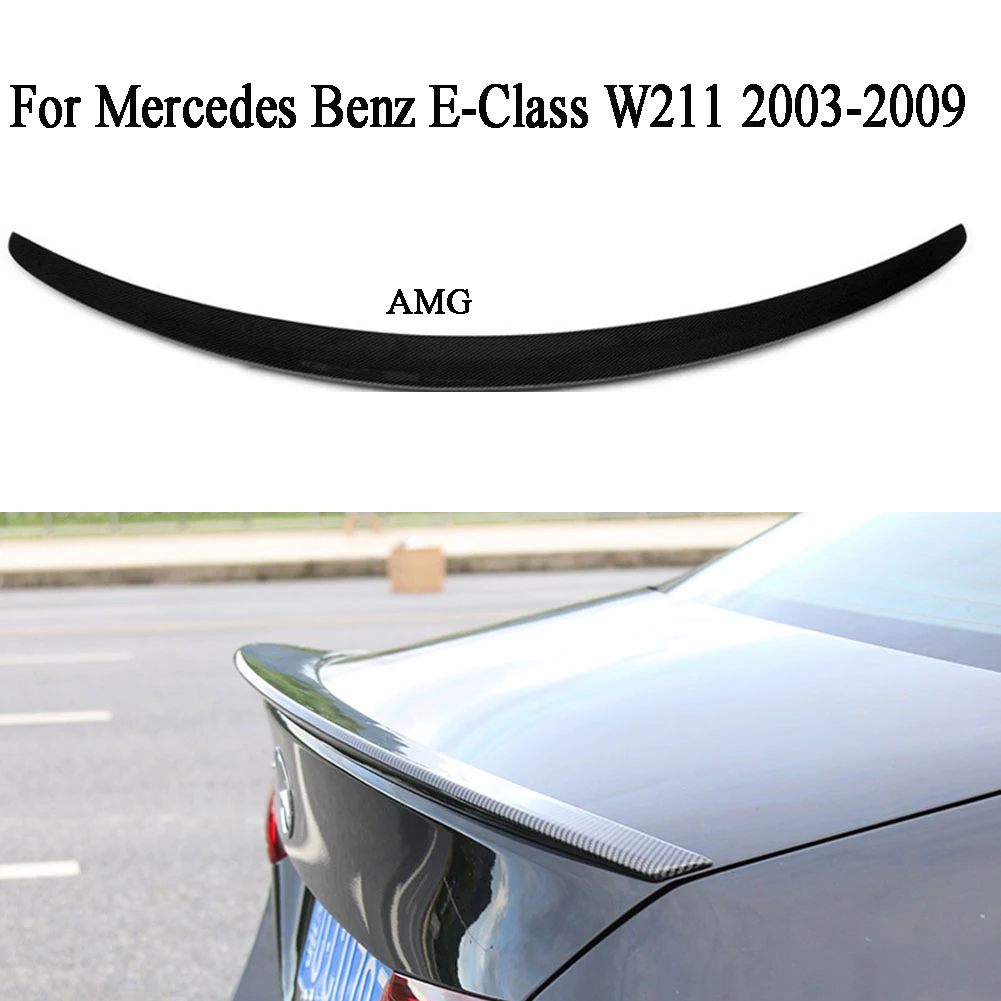Задний спойлер для багажника из углеродного волокна Mercedes Benz E Class W211 2003 2004 2005 2006 2007