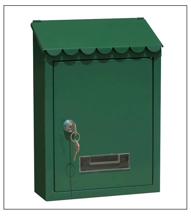Description Picture 4 of itemOutdoor Lockable Metal Mailboxes Wall Mounted Mail Box Bucket Post Letter Boxwith Key For Home Garden Decoration  Supplies