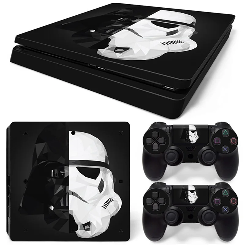 Marvel Iron man Star Wars Vinyl Skin Sticker for PS4 Slim Console and 2 Controllers Decal Cover Game Accessories