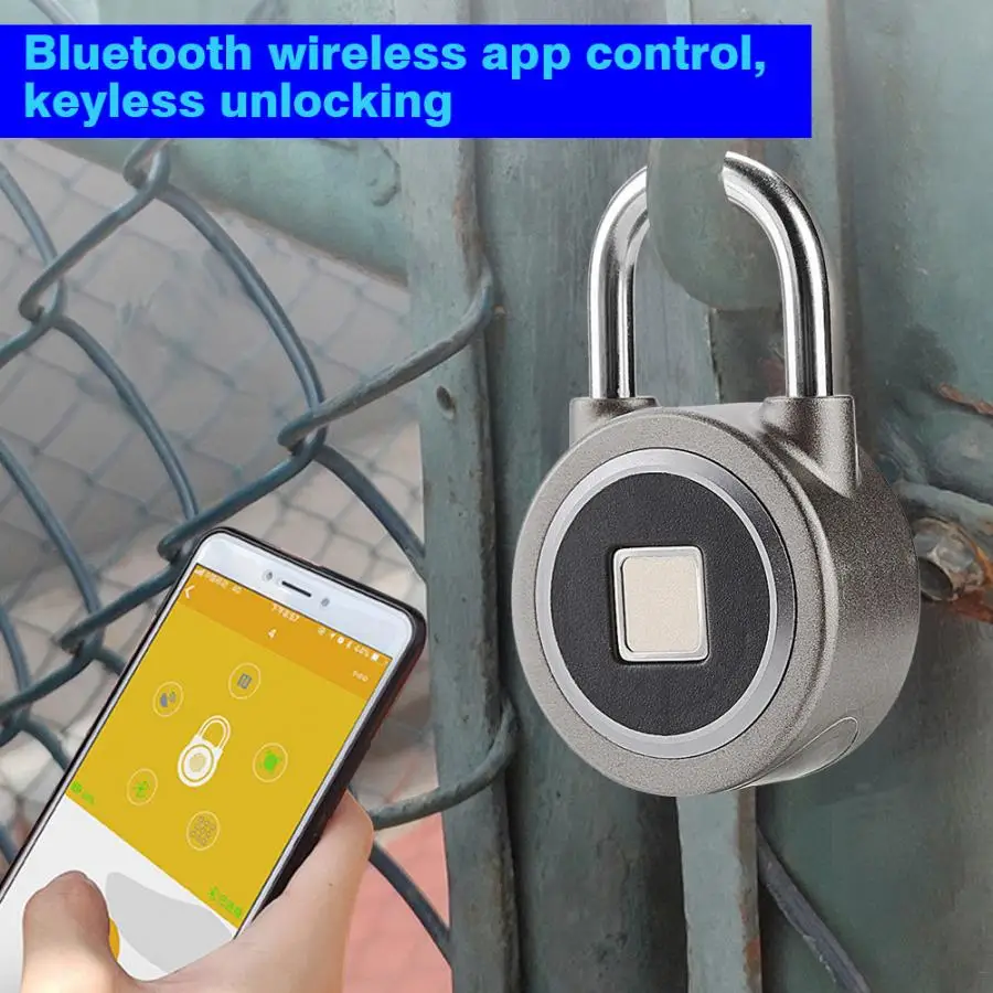Мини Bluetooth замок телефон приложение водонепроницаемый без ключа отпечатков пальцев замок разблокировка Противоугонный замок дверной замок для телефона распродажа