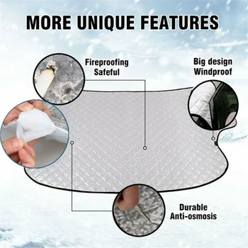 

Ice Windshield Cover 143*90CM Accessories Aluminum Silver Anti-ultraviolet Car