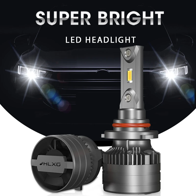 HLXG мини Размеры 14000LM H7 светодиодный лампы 12V 60W luces H4 canbus H8 H9 H11 9005 HB3 9006 HB4