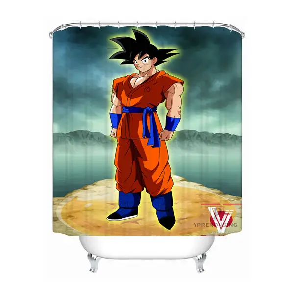 Shower Curtain Индивидуализированный Жемчуг дракона Z боевой Душ Ванна занавес Mildewproof водонепроницаемый полиэстер различных размеров#0421-21-06 - Цвет: Shower Curtain