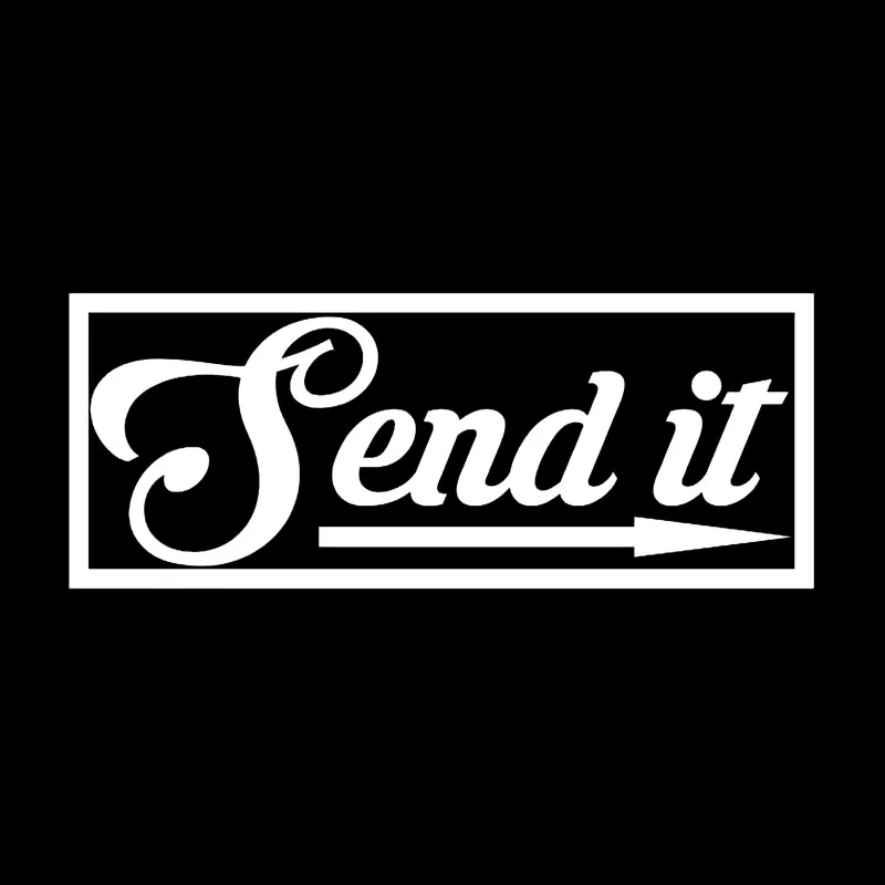 14CM*5.6CM Send It Vinyl Decal Twin Turbo Supercharged Car Sticker Black Silver C10-00956 | Автомобили и мотоциклы
