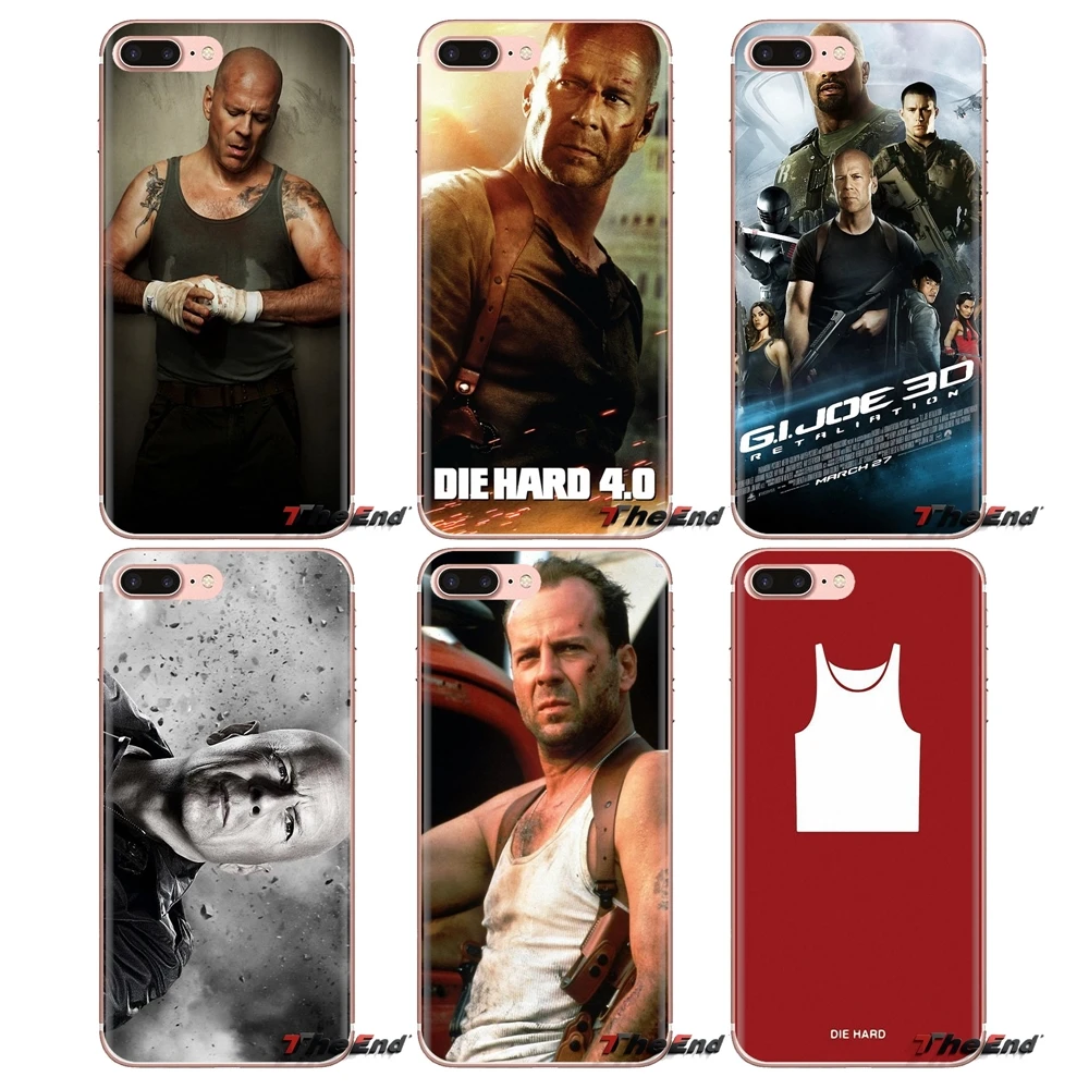 Transparent TPU Skin Cover Bruce Willis Die Hard Movie Poster For Samsung Galaxy A3 A5 A7 A9 A8 Star A6 Plus 2018 2015 2016 2017 |