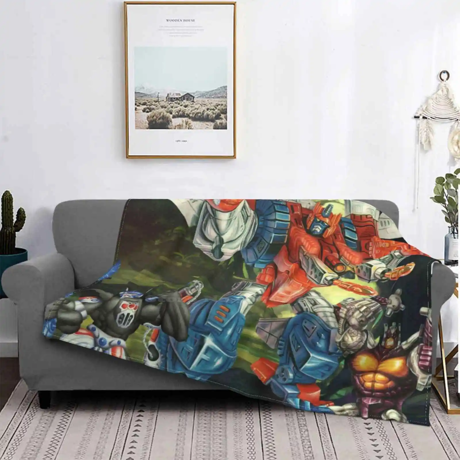 Primal Primes Beast Wars Shaggy Throw Soft Warm Coperta Divano/Letto/Viaggi Love Gifts Primal Beast Wars Optimus Primal