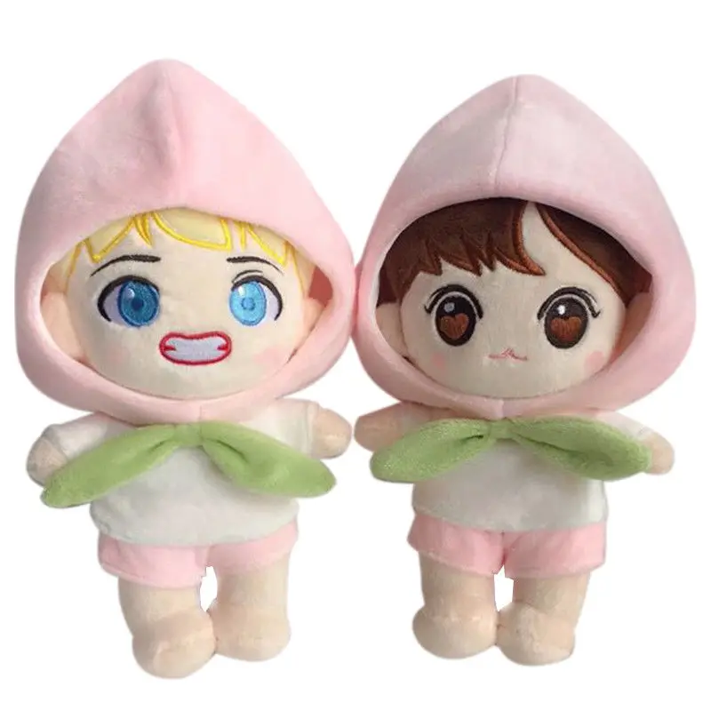 Beste Korea Kawaii Pluche Poppen Speelgoed Cartoon Gevulde Pop Met Kleding Pp Katoen Leuke Soft Dolls Collection Fans Gift Speelgoed Voor kid Geschenken