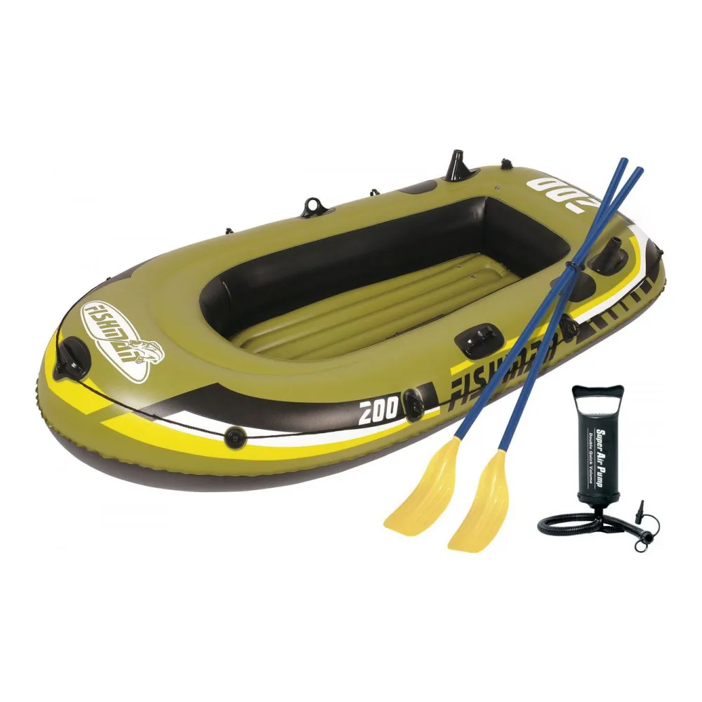 Inflatable Boat Fishman Set With Oars And Pump 198/300cm Safety