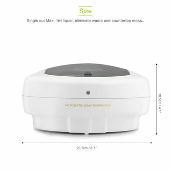 

500ml Soap Dispenser Wall-Mounted Automatic IR Public Hands Cleaning Shampoo