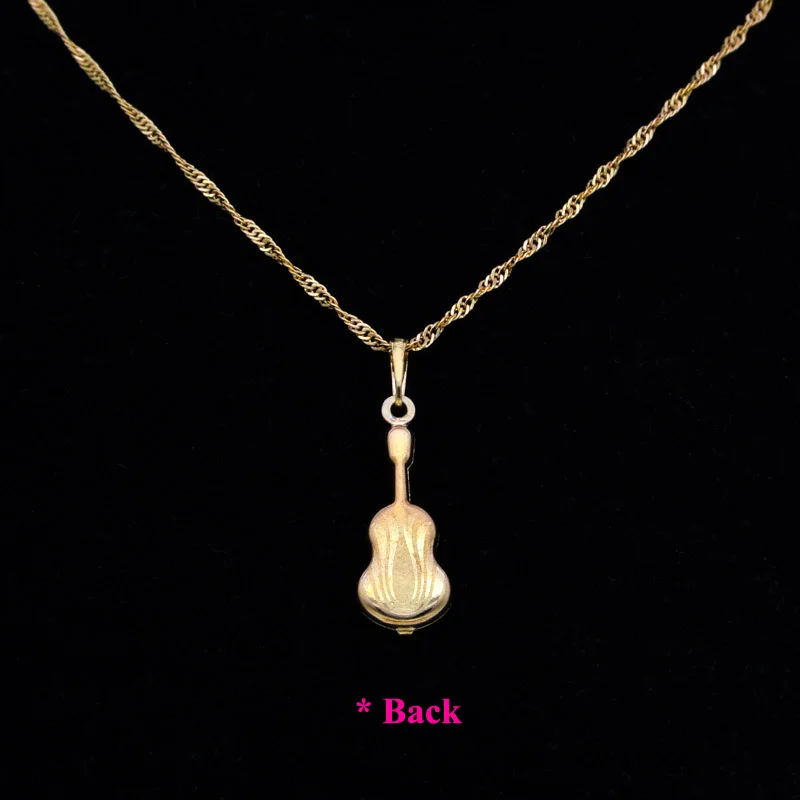 Европейская скрипка подвеска на золотой цепочке ожерелье для женщин Виолончель Подвески вечерние ювелирные изделия Wisiorki Pendentif Femme N0312