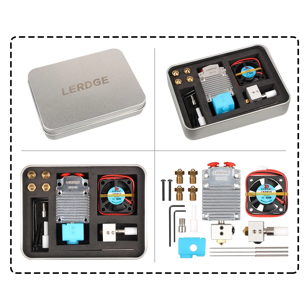 Форсунка для 3D принтера LERDGE 2IN1 V2 Hontend 2 цвета 0 4/1 75 мм|Детали и аксессуары