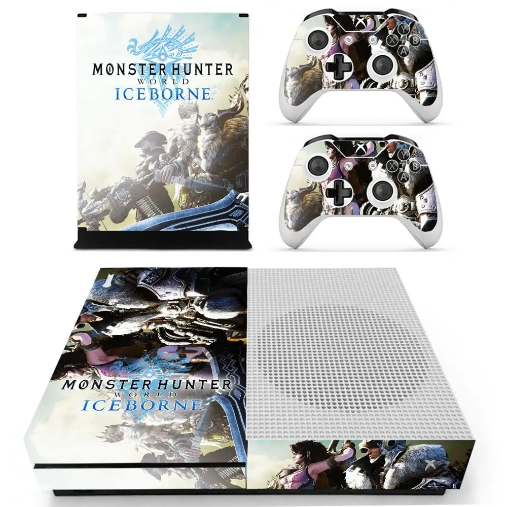 Monster Hunter World Iceborne наклеивающиеся Переводные картинки для детей Xbox One S консоль и контроллеры для Xbox One тонкий стикер кожи s винил