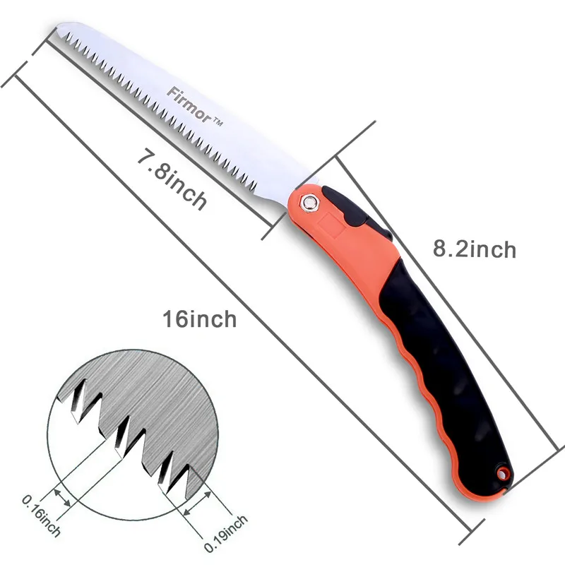FIRMOR 7 Inch Portable SK5 Folding Saw Pruning Garden Gardening Tool Multifunctional Butterfly Knife Saw for Wood
