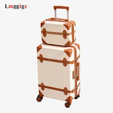 Винтажная сумка для багажа на колёсиках, Модный чехол для путешествий с колесом, высококачественный ABS чехол на колесиках, женская коробка, Мужская классическая переноска