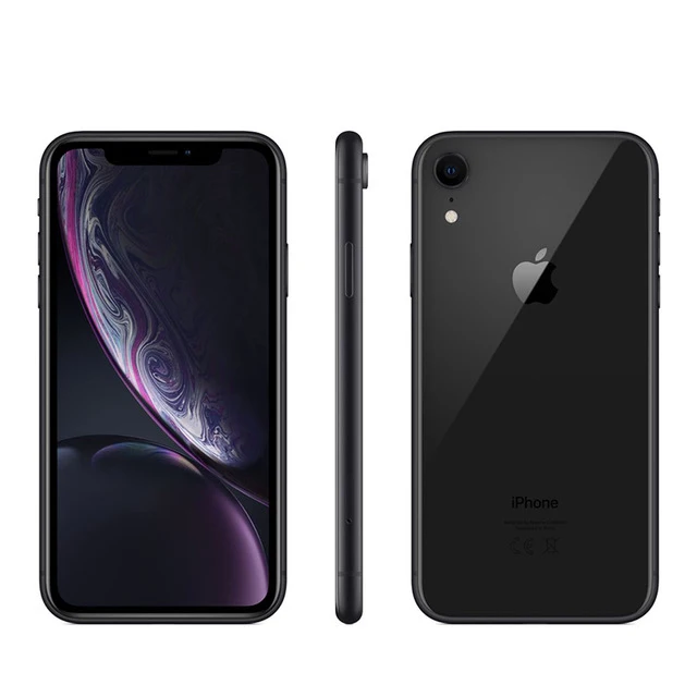 Черный Apple iPhone XR 6," жидкий retina полностью lcd 64 Гб/128 ГБ/256 ГБ rom 4G Lte Apple гарантия f rom Франция - Цвет: Черный