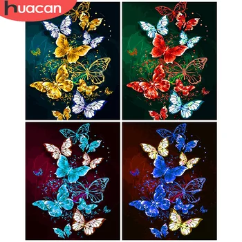 

HUACAN 5D Diamond Painting Butterfly Mosaic Animal Decorations For Home Embroidery Wall Stickers Handmade Gift