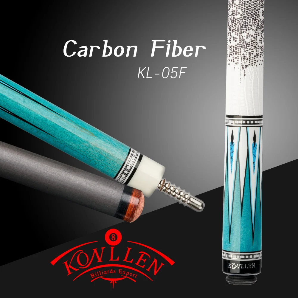 KONLLEN Carbon Pool Cue Stick Fiber Shaft 3/8*8 Radial Pin Joint Tube Inside Butt Technology Billiard Kit | Спорт и развлечения
