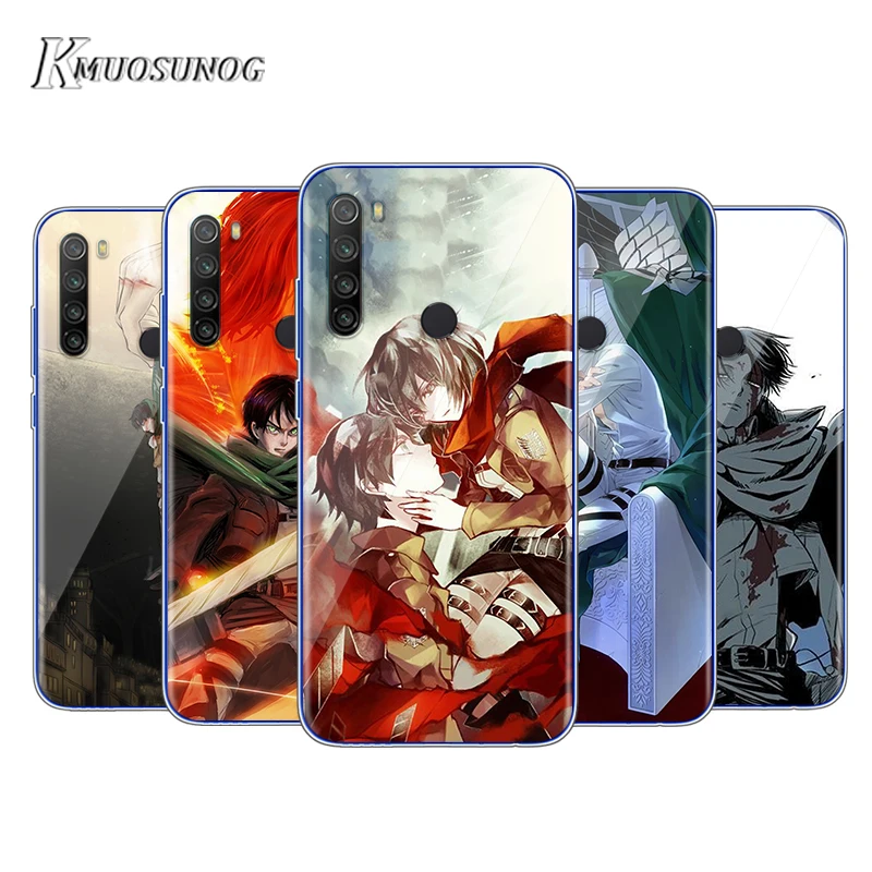 

Transparent Silicone Cover Attack on Titan Levi For Xiaomi Redmi Note 9 9S Max 8T 8 7 6 5 Pro 5A 4X 4 Phone soft Case