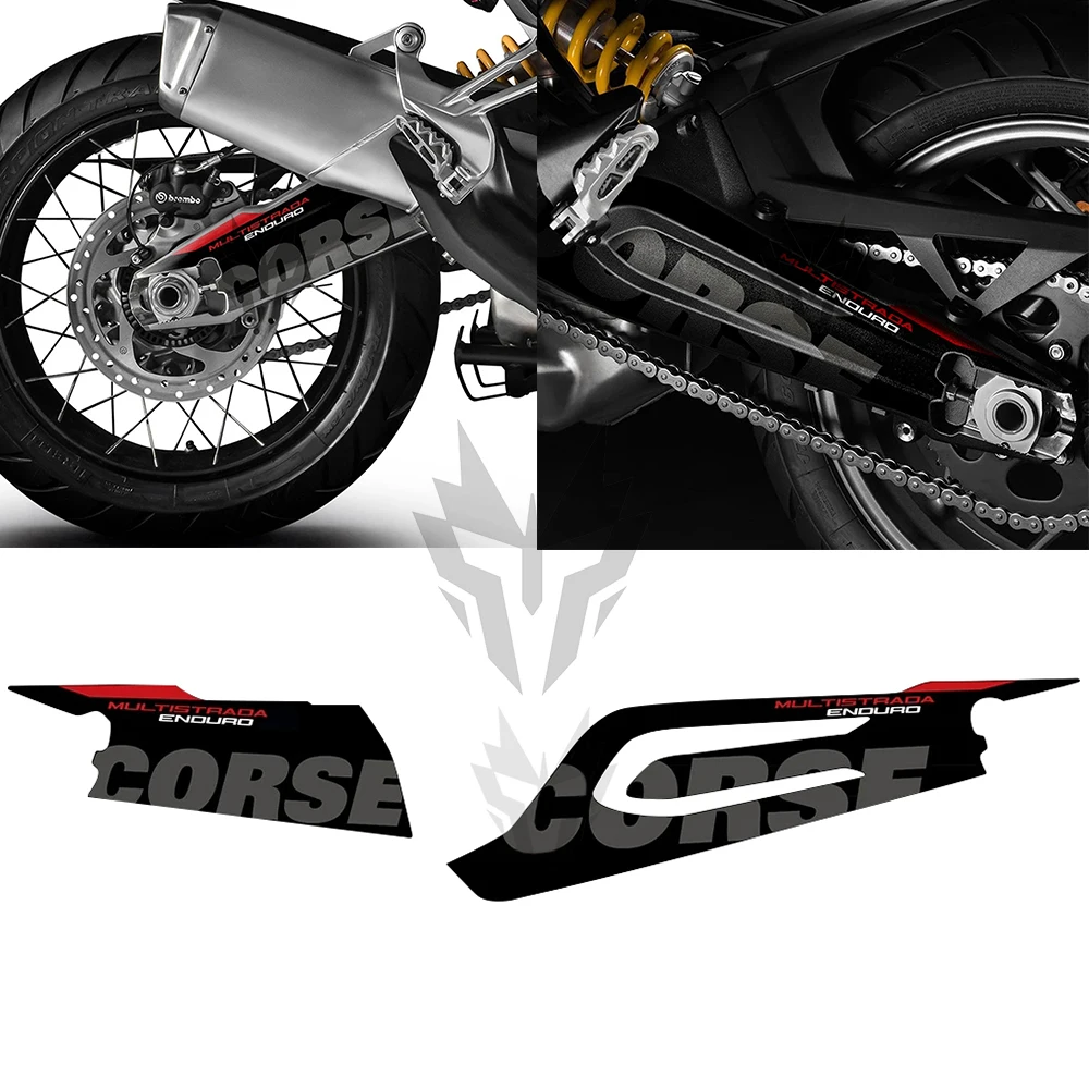 Motorcycle Transmission Shaft Sticker Swingarm Stickers Case for Ducati Multistrada 1200 1260 Enduro 2014-2019