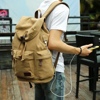 

Men's Backpack Vintage Canvas Backpack School Bag Men's Travel Bags Large Capacity Travel Laptop Backpack Bag