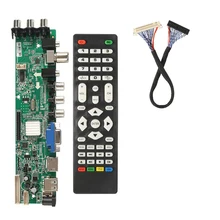 Driver digital 3663 DVB-C dvb-t universal, placa de controle lcd para tv, atualização 3463a, jogo usb russo lua63a82 DVB-T2