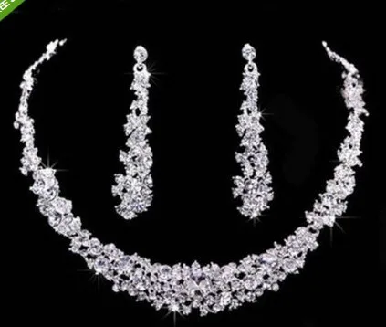 

Bride Car Model Alloy Necklace Ornament Earrings Two-Piece Set Wedding Accessories Jewelry