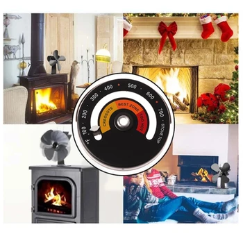 

Fireplace Thermometer Wood Log Burning Stove Pipe Fire Flue Aluminum Alloy 1pcs