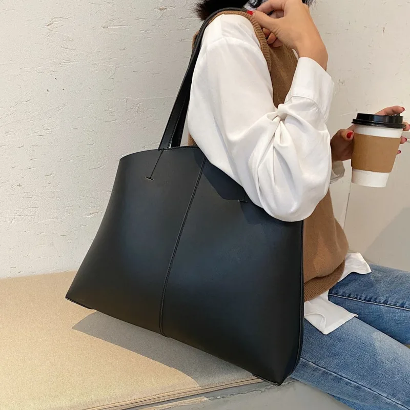 High Quality PU Leather Shoulder Bags for Women 2021 Winter Branded Large Bags Ladies Handbags Female Trending Luxury Hand Bags