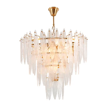 

Post Modern Creative D60cm/D80cm 8/10 lights heads Round gold iron with glass pendant light lamp house home gold suspended lamp