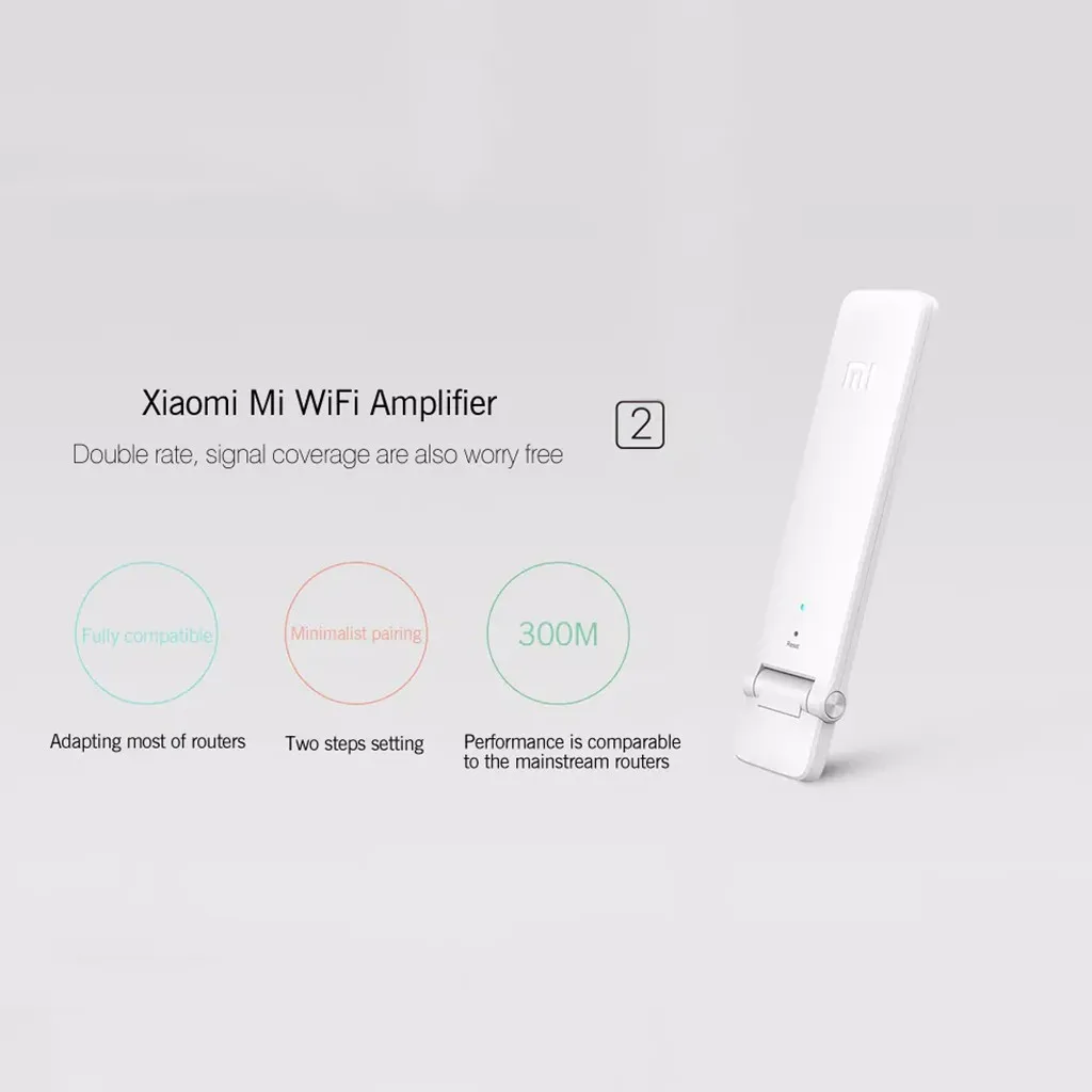 Лучшие продажи продуктов Xiaomi mi WiFi 300m расширитель Усилитель 2 USB режим питания для Xiao mi маршрутизатор для Носимых устройств