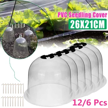 

12/6pcs 10" GrowAway Reusable Plastic Greenhouse Garden Cloche Dome Plant Covers Frost Guard Freeze Protection