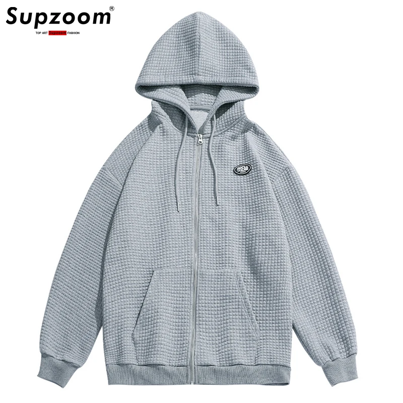 

Supzoom Zipper New Arrival Hot Sale Hooded Male Female Pure Color Fleece Wholesale Dress Custom Full Solid Cardigan Hoodies