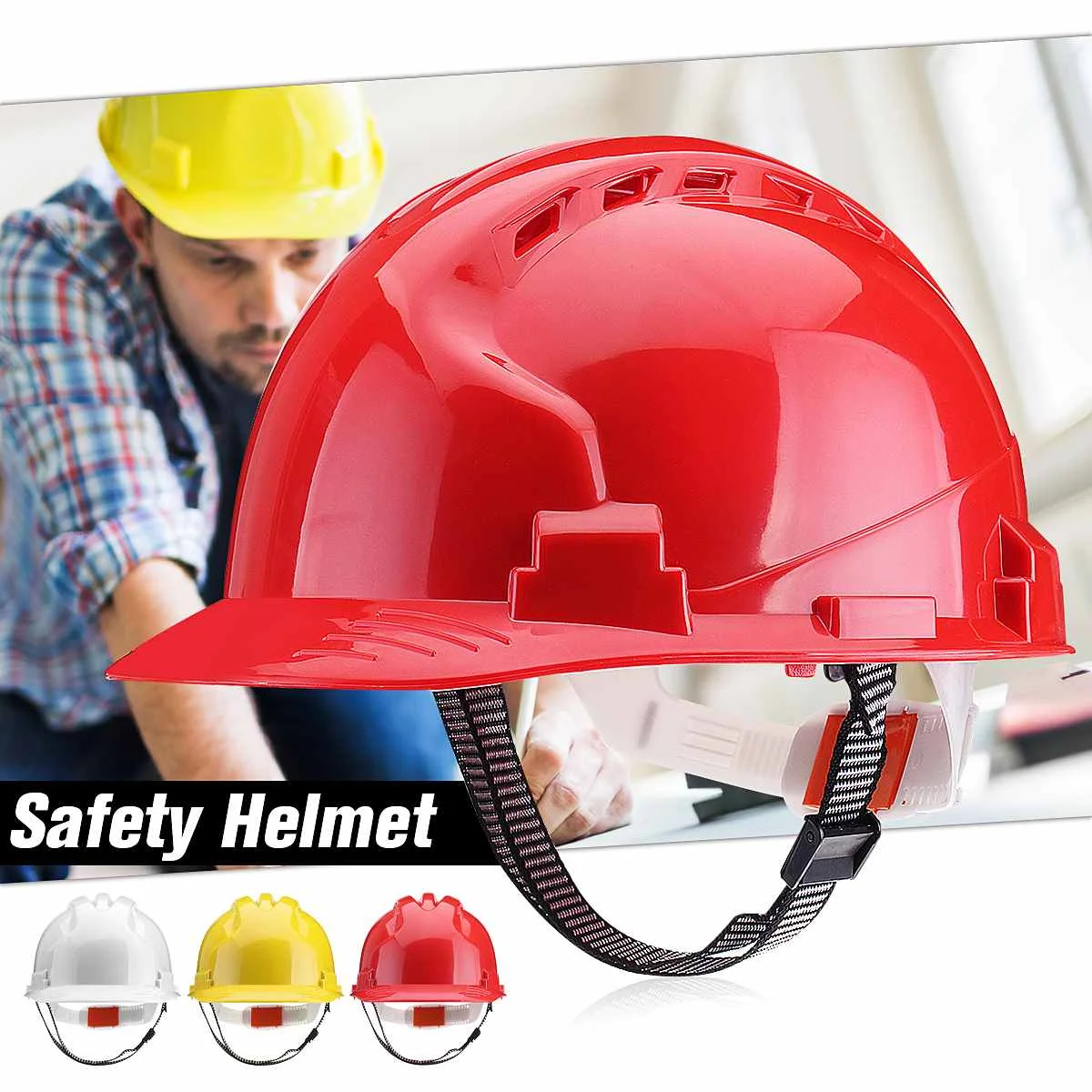 

ABS Safety Helmet Four Point Protection Adjustable Work Protective Cap Protect Helmets Outdoor Workplace Safety Supplies