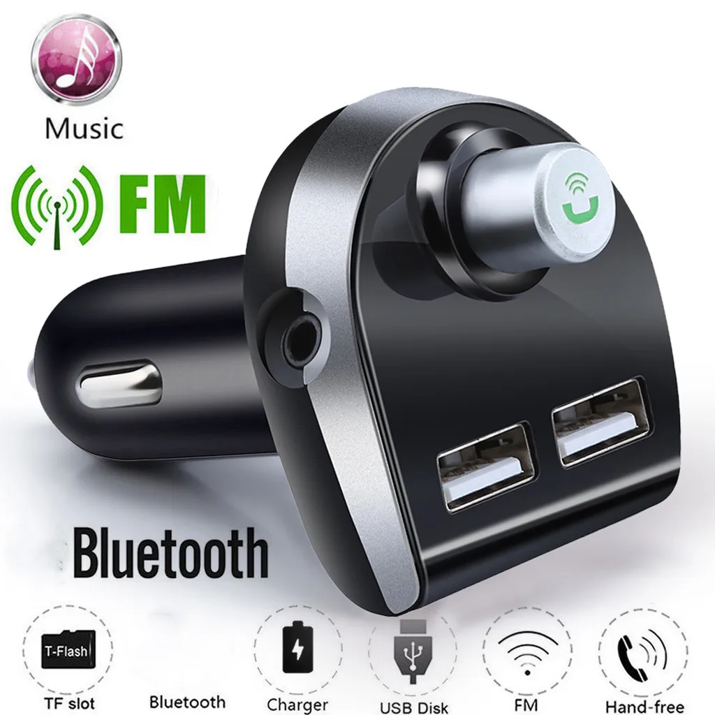 Ouhaobin Bluetooth Автомобильный fm-передатчик беспроводной радио адаптер USB зарядное устройство Mp3 плеер для U диск для мобильного телефона