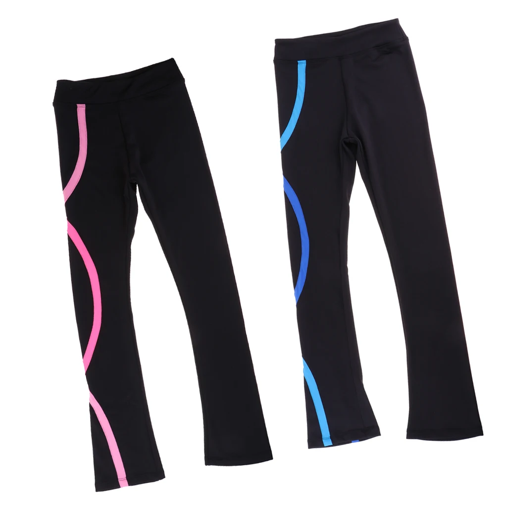 Girls Women Ice Figure Skating Dress Practice Pants Trousers Skate Dressing Tights Leggings Skating Pants Outfit