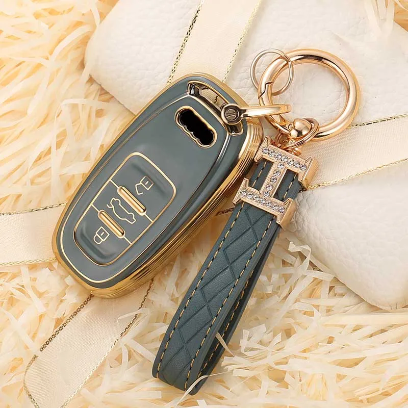 Cover chiate/telecomando per Audi A1 A3 A6l A4L A8l A5 Q5 Q7 portachiavi accessori Auto intelligenti a distanza - H66f6dffc69eb4054ae7bb0310fbb6c47z