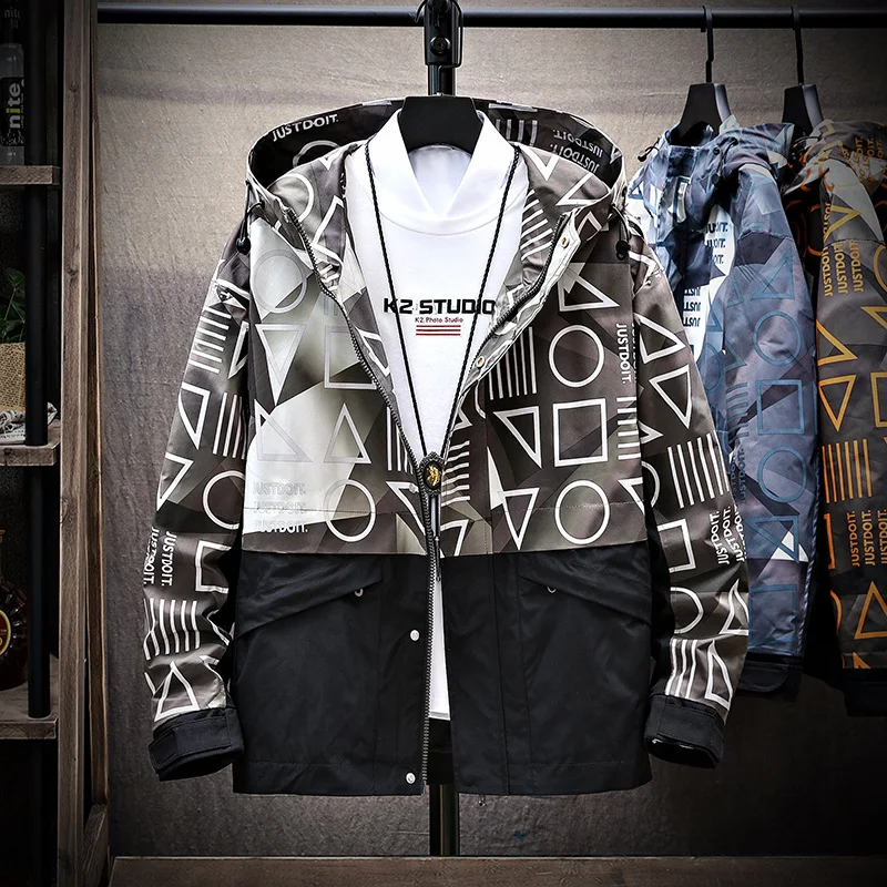 

19198 # Shop Main Push Style Coat Men's Korean-style Trend Men Spring And Autumn Jacket Autumn Casual Workwear