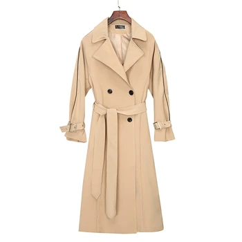 

2020 Spring Autumn Windbreaker Women Clothes Korean East Gate Double Breasted Fashion Long Trench Coat Women Loose Overcoat G132