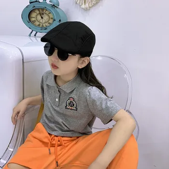 

Baby girl T-shirt 2020 summer new pure cotton Korean children's shirt short short-sleeved shirt children's clothes Solid