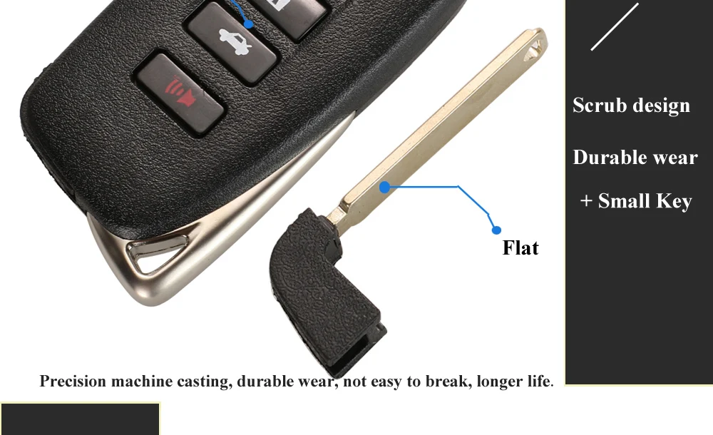 Jinyuqin 2/3/4 pulsante copertura Shell chiave auto remota per Lexus NX GS RX IS ES GX LX RC 200 250 350 LS 450H 300H sostituzione custodia chiave - H66f723c0c38d42bf8fafaa86ad6a9b81o
